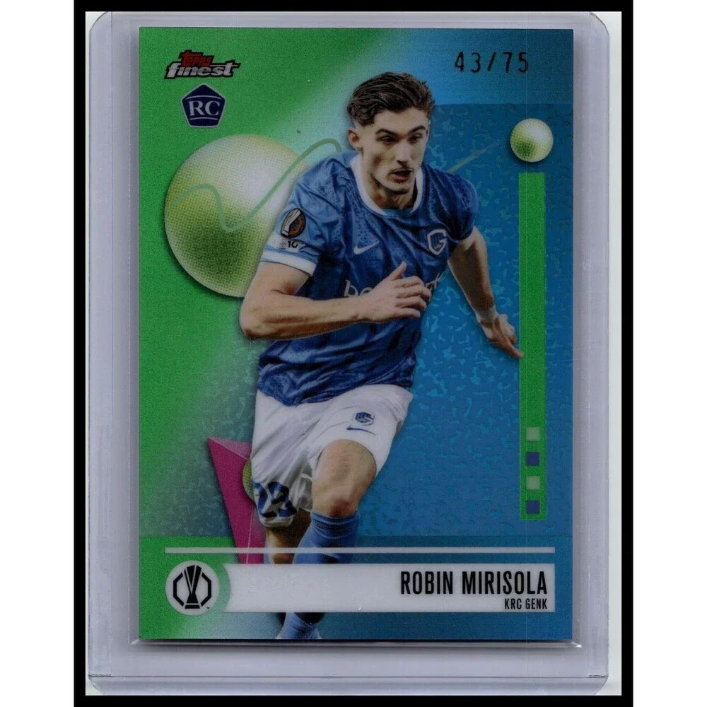 2025-26 Finest UEFA Robin Mirisola #101 Genk Green Refractor #/75
